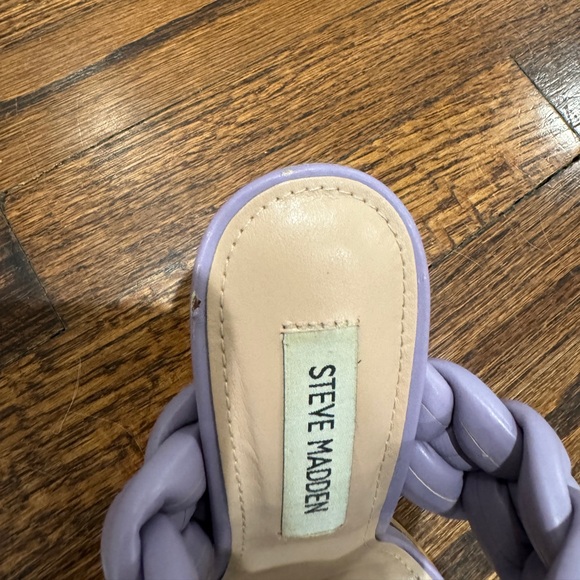 Steve Madden Kenley Vegan Leather Braided Heel Sandals, Purple, Size 6.5 - Picture 6 of 8